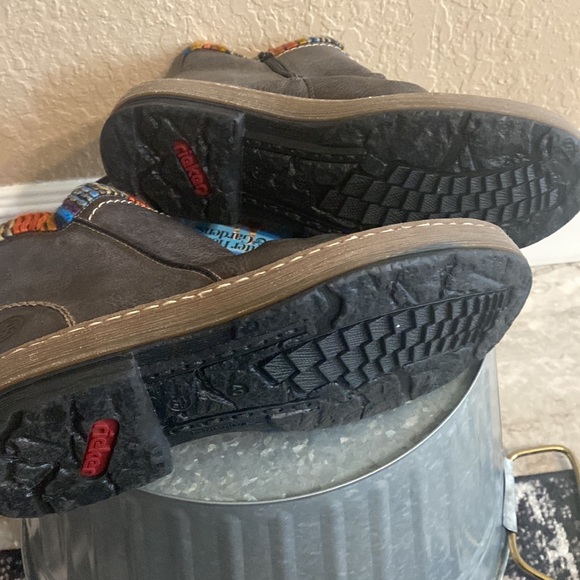 NEW Womens RIEKER Anti-stress Boots. Ankle. Sherpa colored yard cuffs 40/9 Brown - Picture 5 of 10